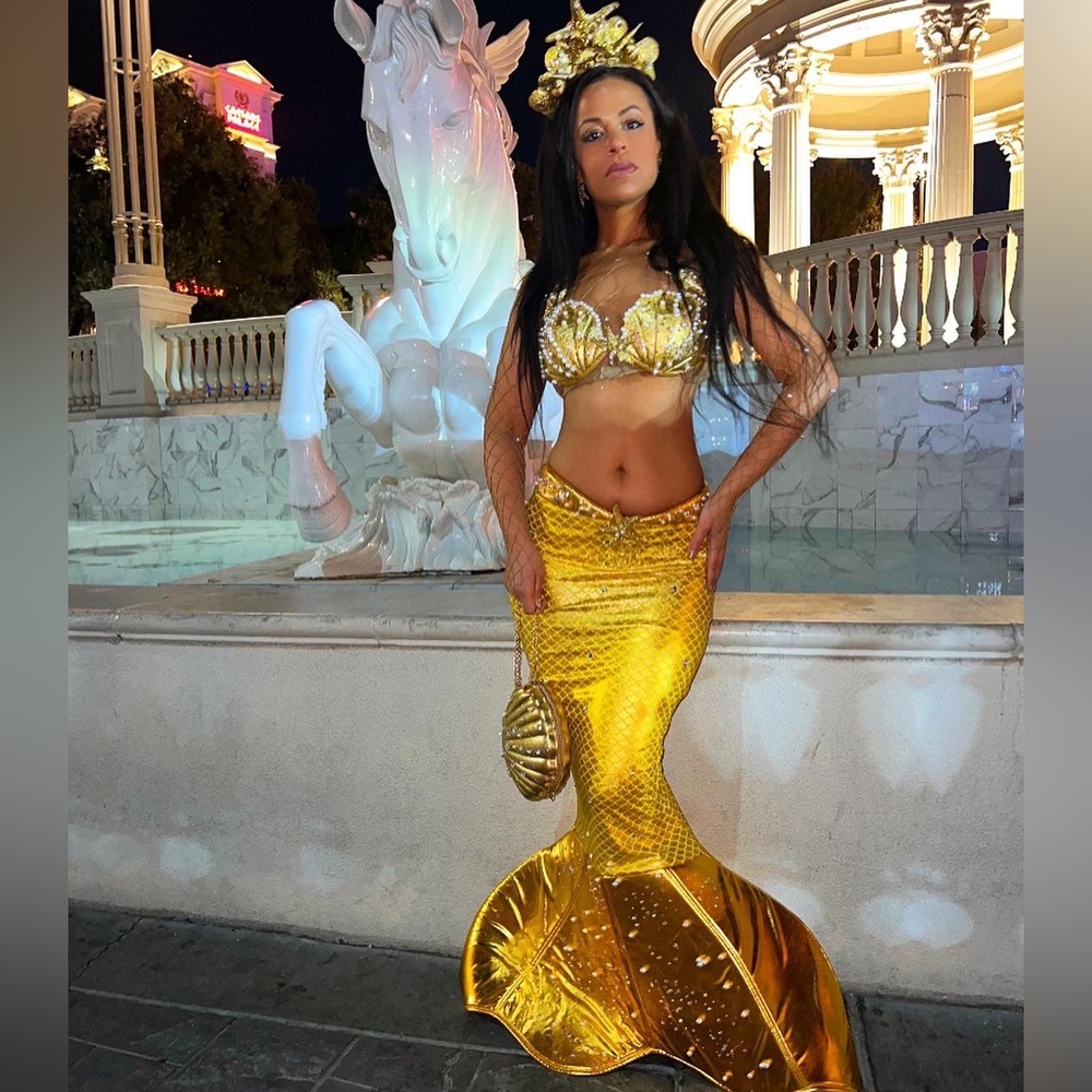 Custom Golden mermaid Halloween costume